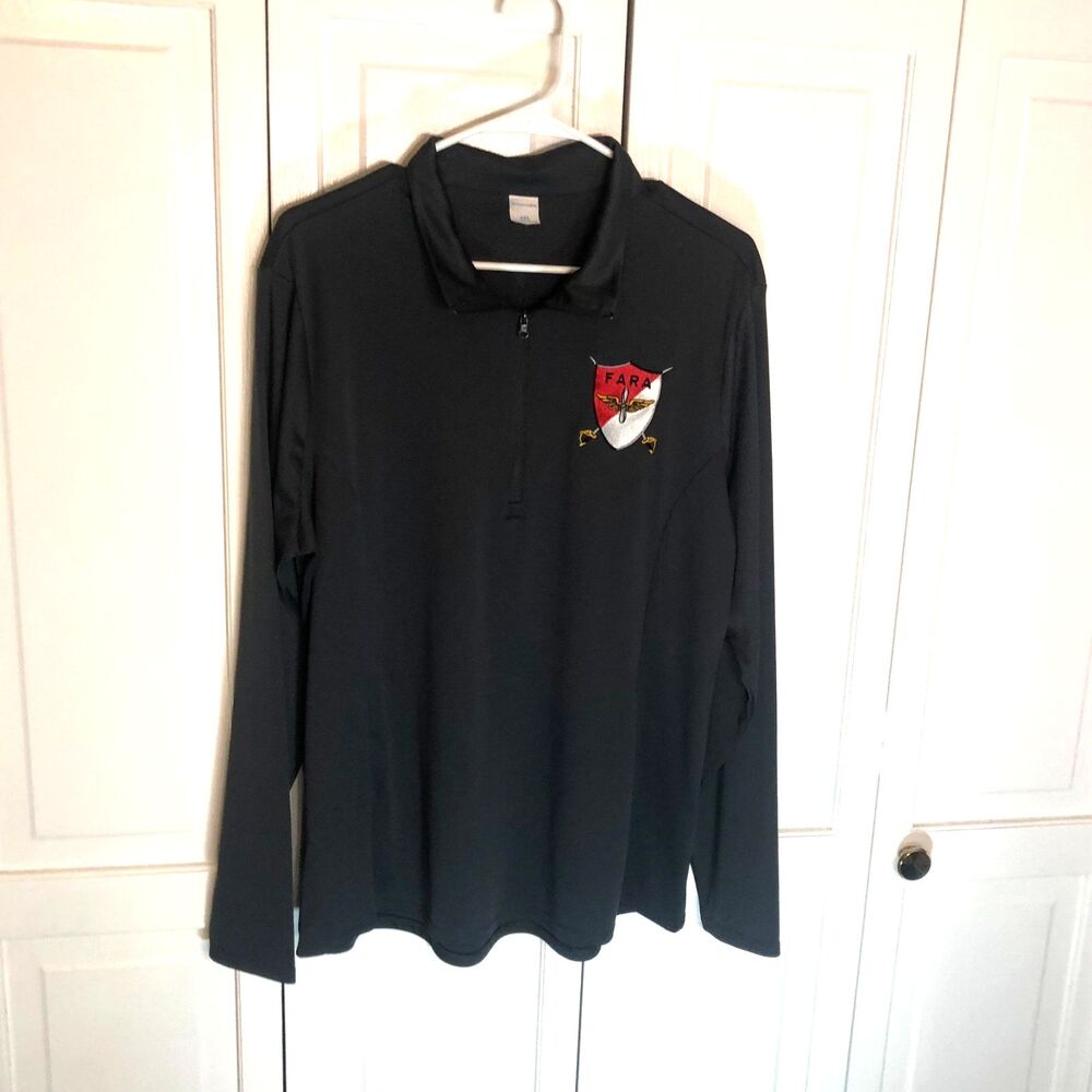 SPORT-TEK Ladies XXL Quarter-Zip Pullover Black Embroidered FARA Army Aviation